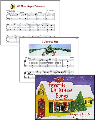 Favorite Christmas Songs Cover and sample pages.