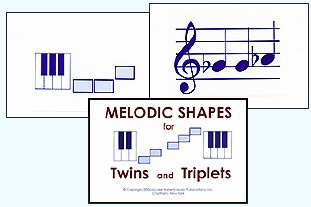 Sample Melodic Shapes Flashcard - Front with graphics & Back notated